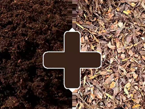 Dārza melnzeme, 15 x 70L + Mizu mulča, smalkā frakcija (0,5-7 mm), 15 x 50L