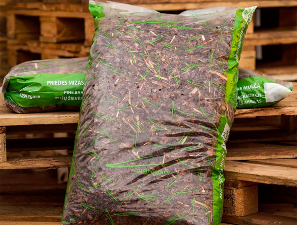 Priežu mizu mulča, vidēja frakcija (7-30mm), 50L