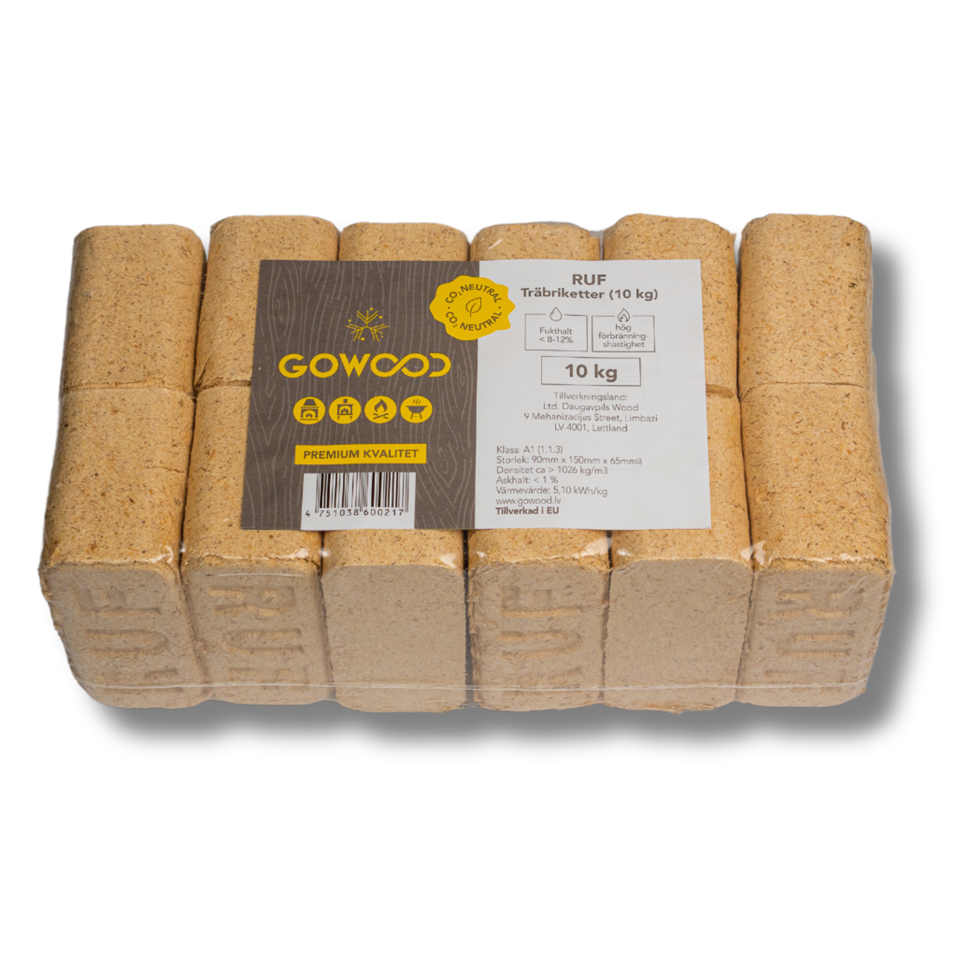 RUF Briketes, 96 x 10 kg