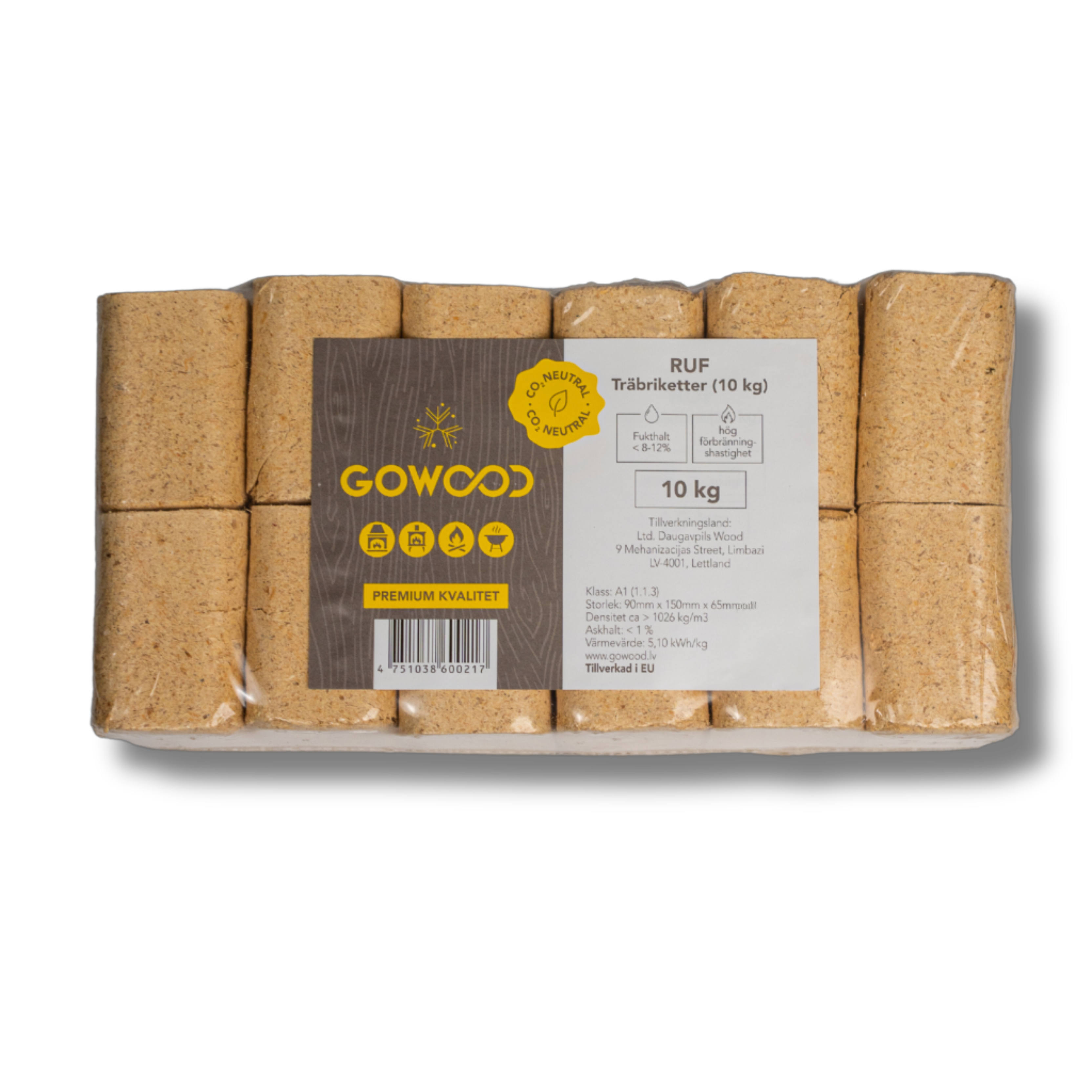 RUF Briketes, 96 x 10 kg