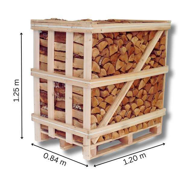 Kaltēta alkšņa malka kastē, alkšņa malka, bērza malka